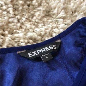 Blue side zipper dress